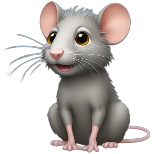 Rat with hair emoji