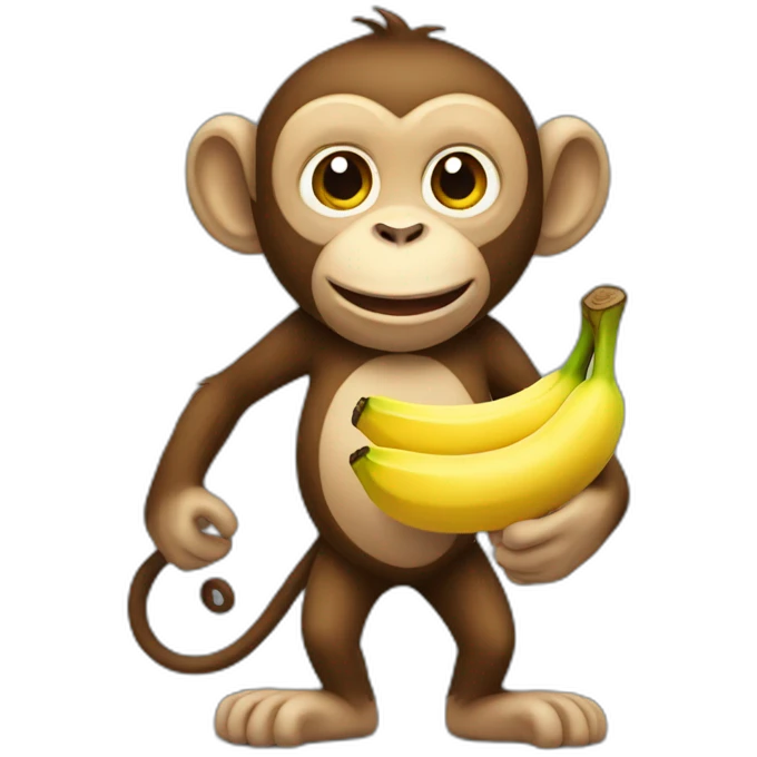 Monkey with banana emoji