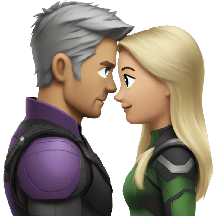 Laura and Clint barton from the mcu emoji