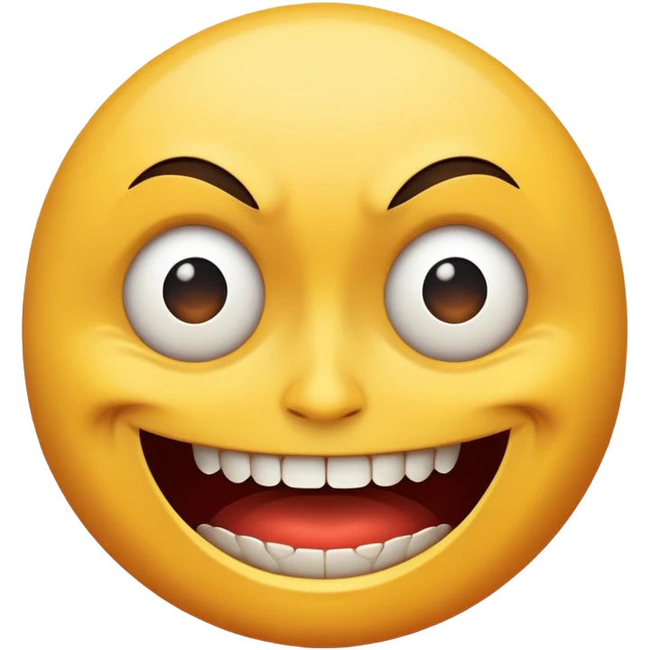 Super creepy grin emoji