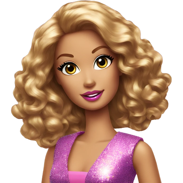 Barbie glitter emoji