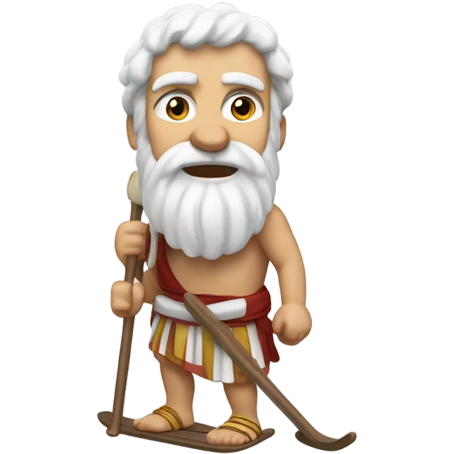 Socrates on skis emoji