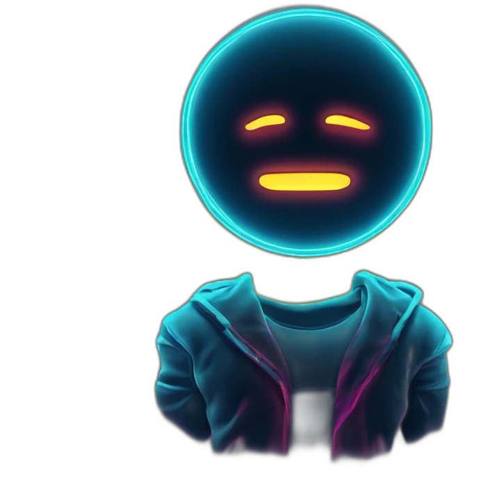 Juicy booty neon sign style man emoji