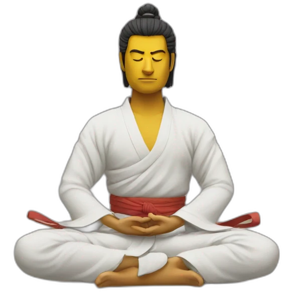 Samuraj meditating emoji