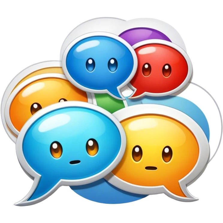 Icon for Comics and Manga Reading: an open comic book with colorful speech bubbles, action lines, and iconic manga eyes. The icon should evoke the vibrant, dynamic energy of comic and manga storytelling. Transparent background. emoji
