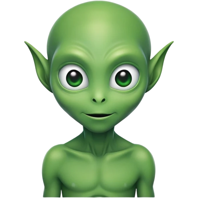 Alien with shy smile emoji