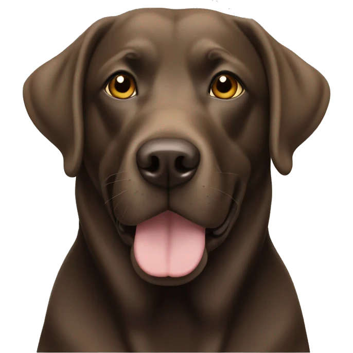 Labrador retriever blended with my face emoji