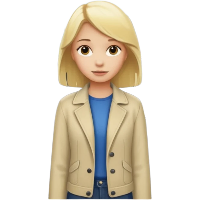 generate an emoji a blond girl next to a road kerb emoji