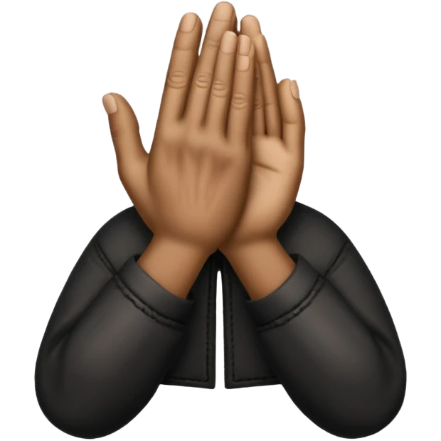 Black praying hand emoji