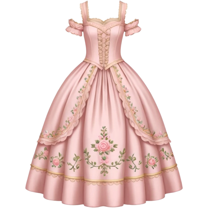 rococo pale pink dress emoji