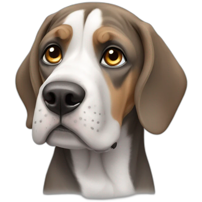 Beagle Dog with Grey Neapolitan Mastiff, Grey Eyes emoji