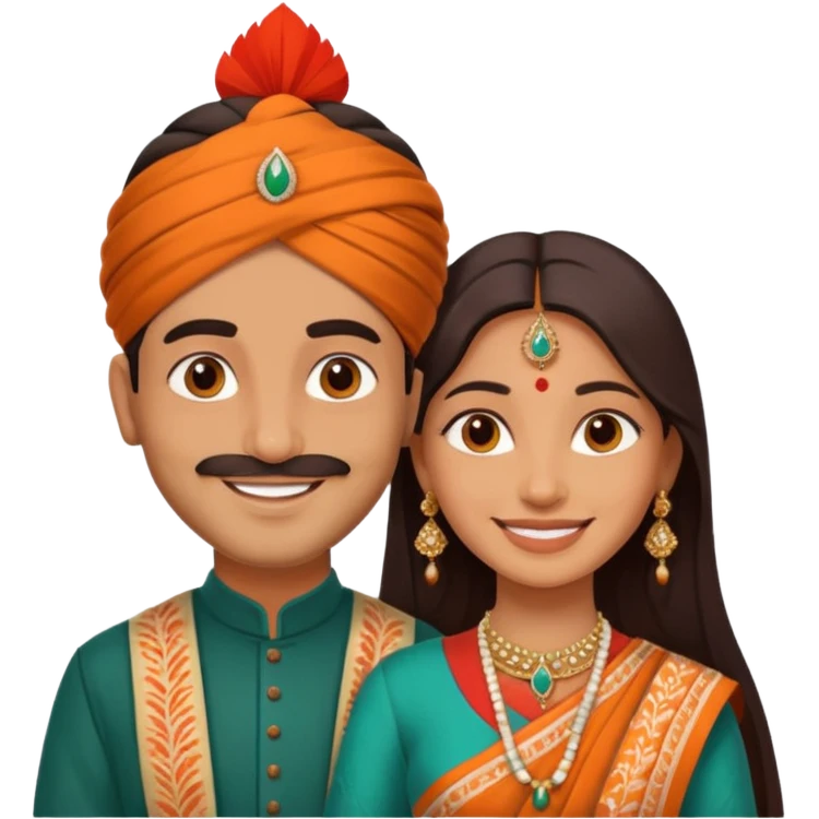 2 indian couple emoji