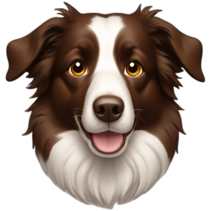 All brown Border collie emoji