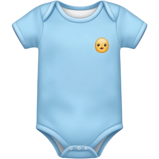 Plain blue pastel baby’s onesie shirt emoji