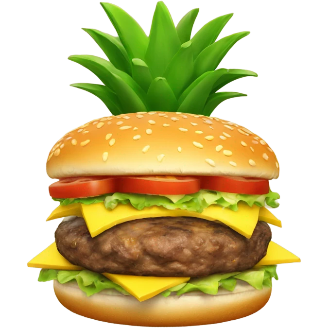 burger with pineapple emoji