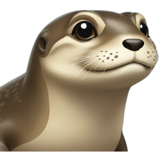 Loutre sur une tortue emoji