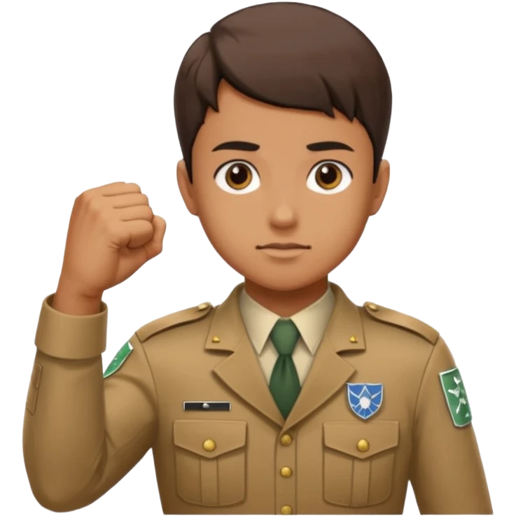 Shinzou wo sasageyo and fist on the chest emoji