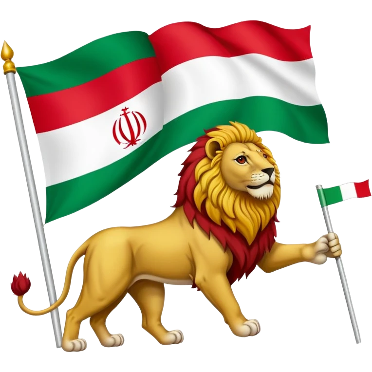 make a flag of iran before 1979 emoji