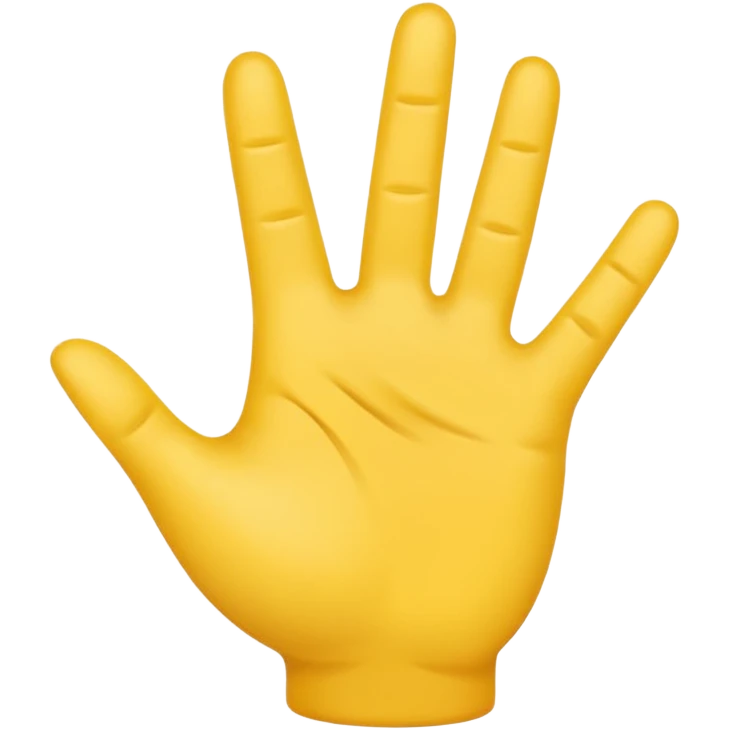 nah el hareketi, emoji style, yellow hand, clear gesture, no background emoji