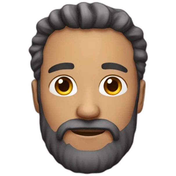 Man with unshaven beard emoji