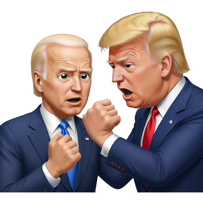 trump punching Biden emoji