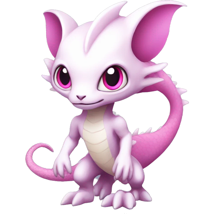 White, Chibi, White, Anthro-Sona-Lizard-Alien-Salazzle-Fakémon, with pink eyes, Full Body emoji