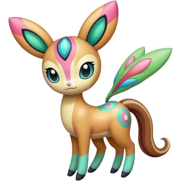 Colorful Exotic Meloetta-Keldeon-Kirby-Fakémon-creature-hybrid emoji