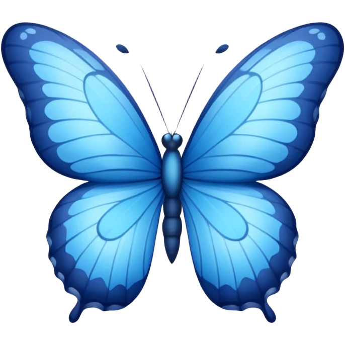 Blue butterfly with letter emoji