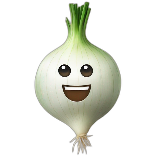 Onion with hand emoji