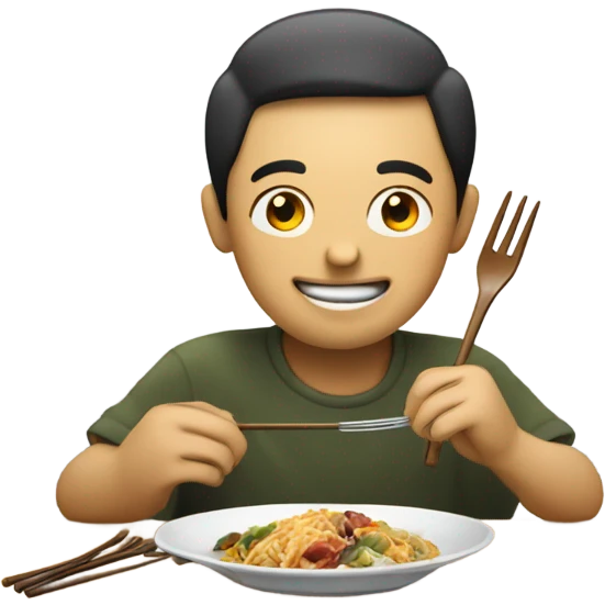 person eating food emoji
