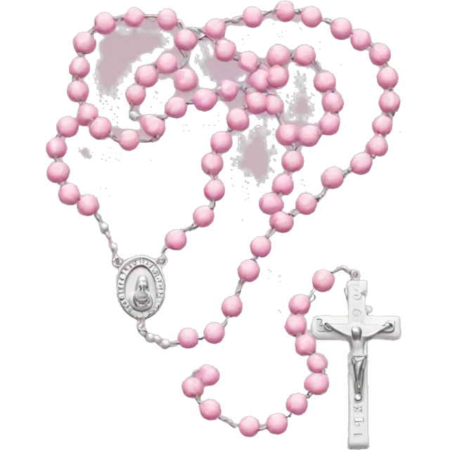 Light pink rosary emoji