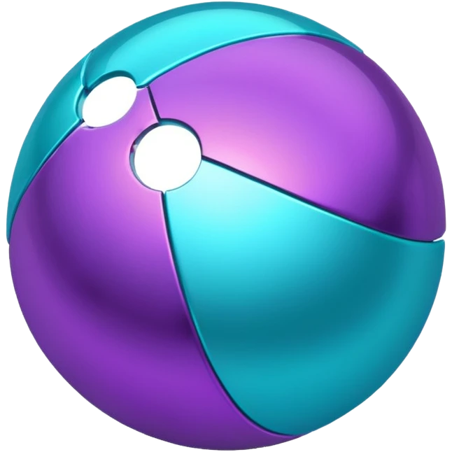 glitter purpel cian little ball emoji