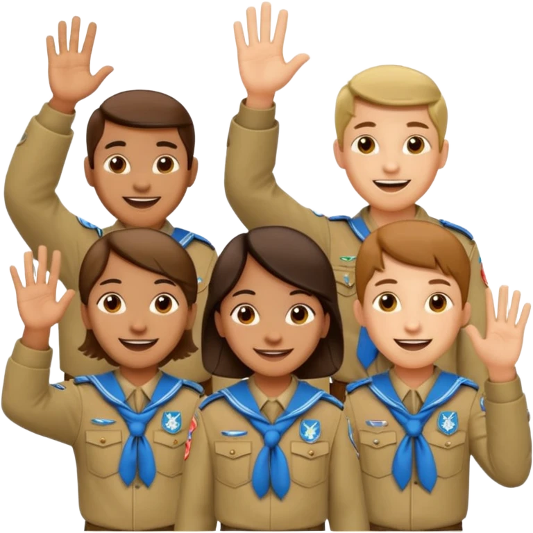 main scouts avec trois doigts levés   emoji