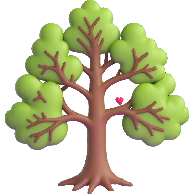tree heart emoji