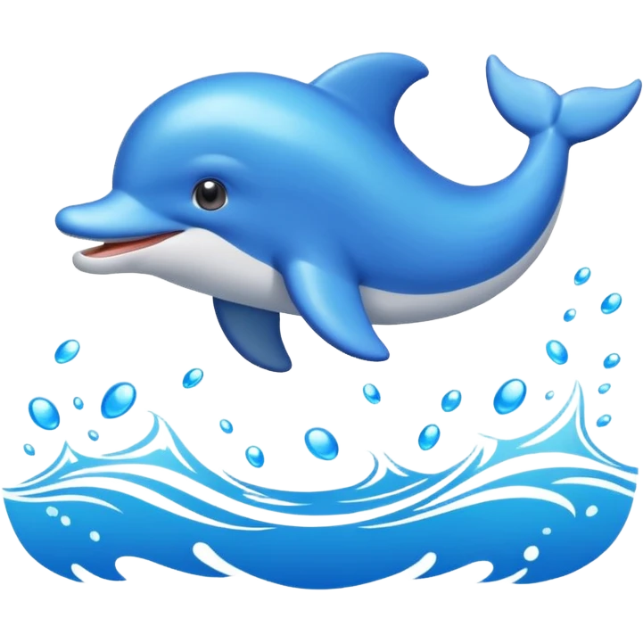 cute dolphin-shaped photo border, emoji style emoji