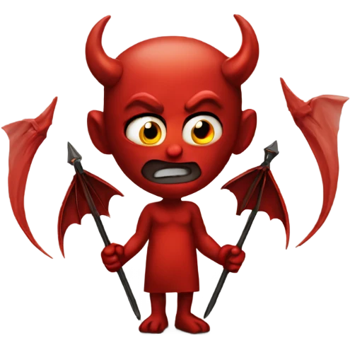 Angle and devil emoji