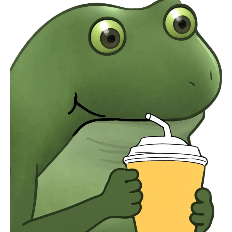 A cup of coffee on a green background emoji