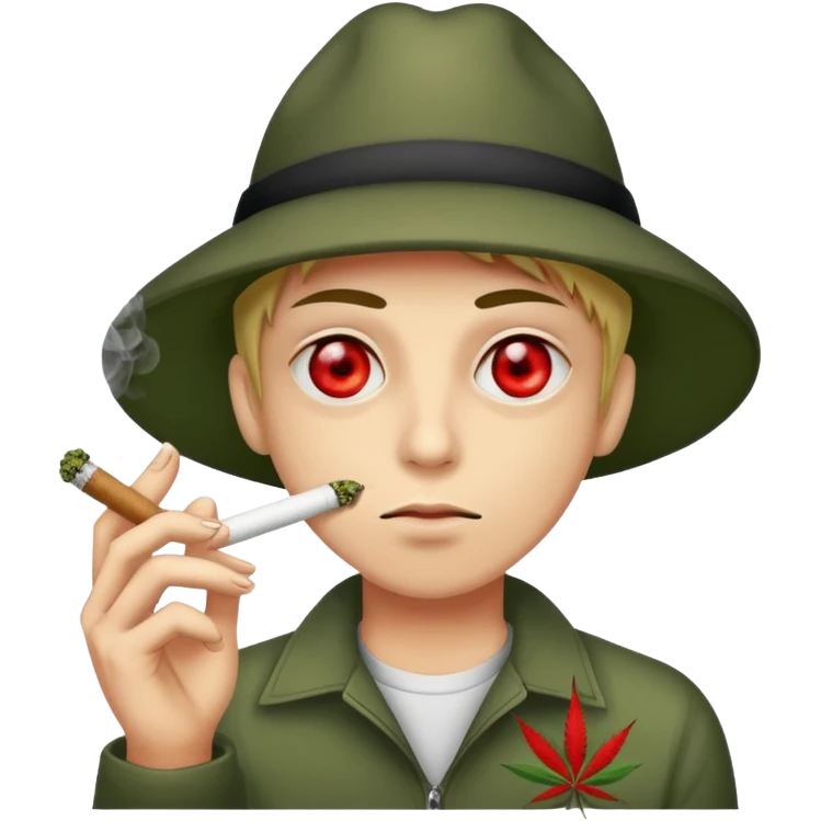 Smoking weed emoji