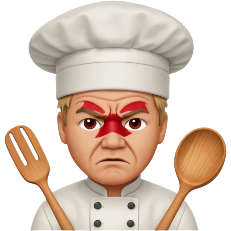 Gordon Ramsay angry with chef hat emoji