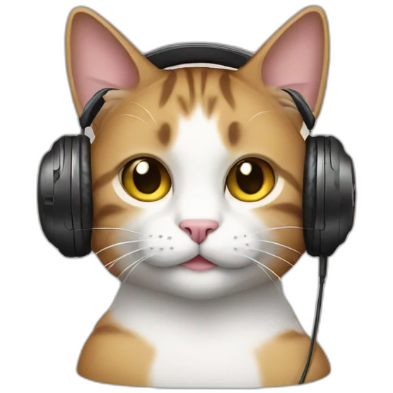 cat wearing headphones emoji