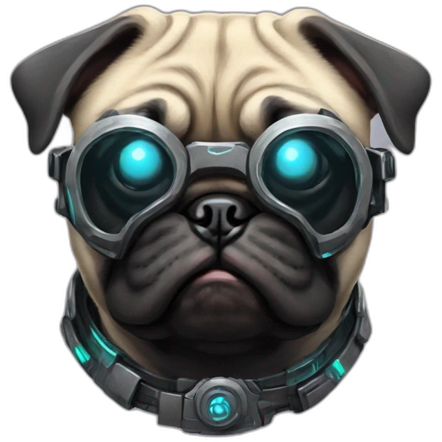 cyberpunk pug emoji