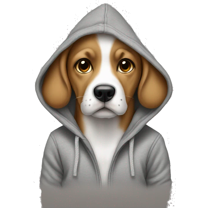 Dog on hoodie emoji