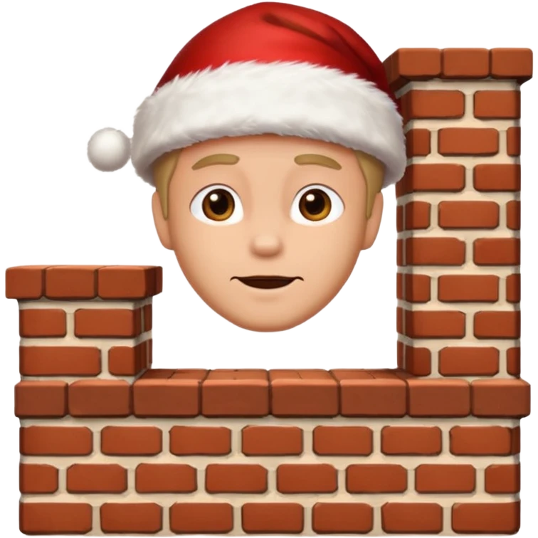 Cristmas male sit down on a chimney emoji