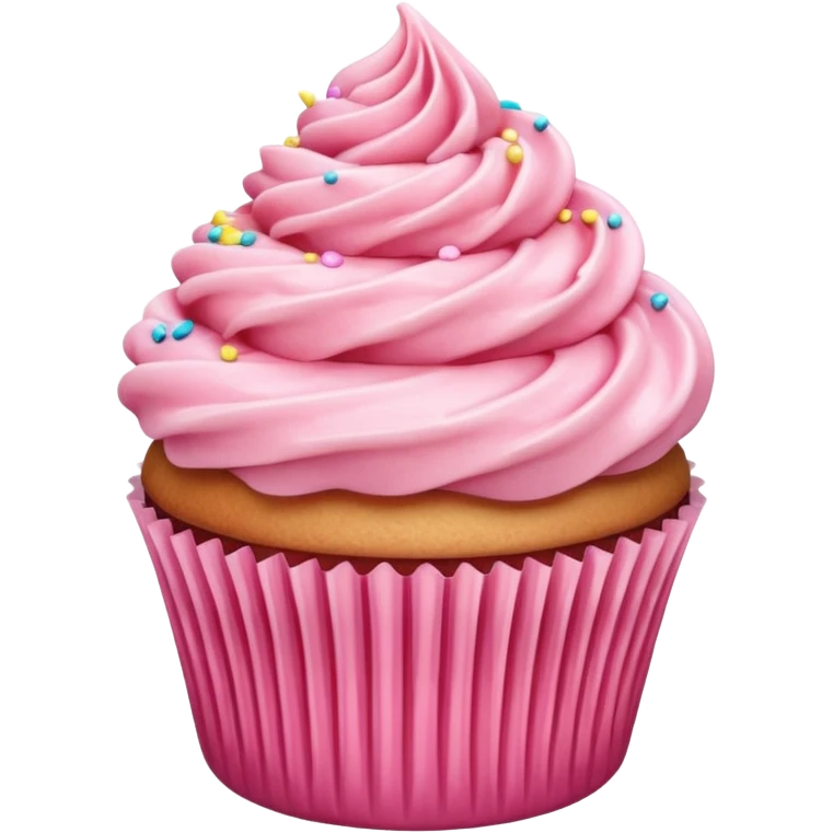 Cupcake with pink icing emoji