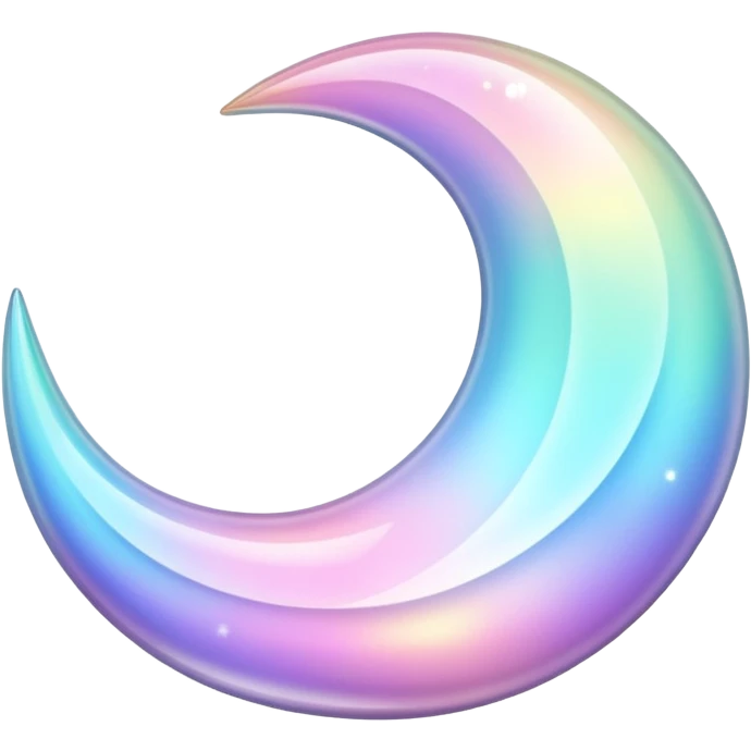 Pastel crystal crescent  emoji