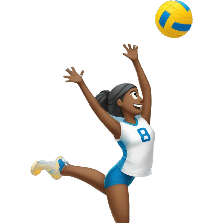 Raining volleyball emoji
