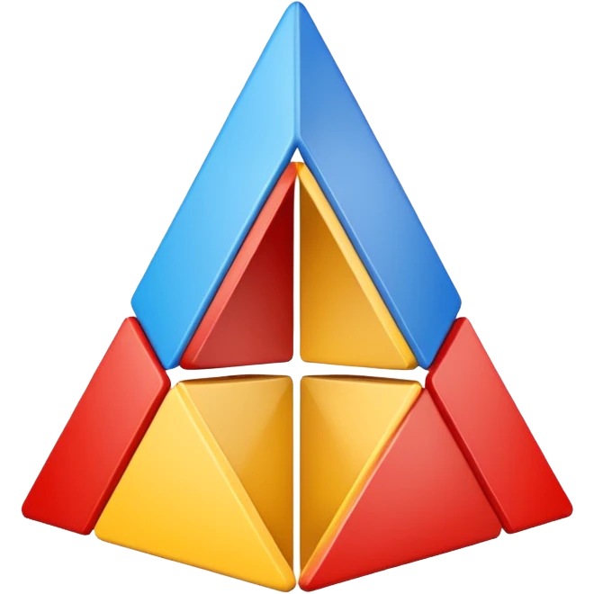 triangle with boxes inside like a bureaucratic system emoji