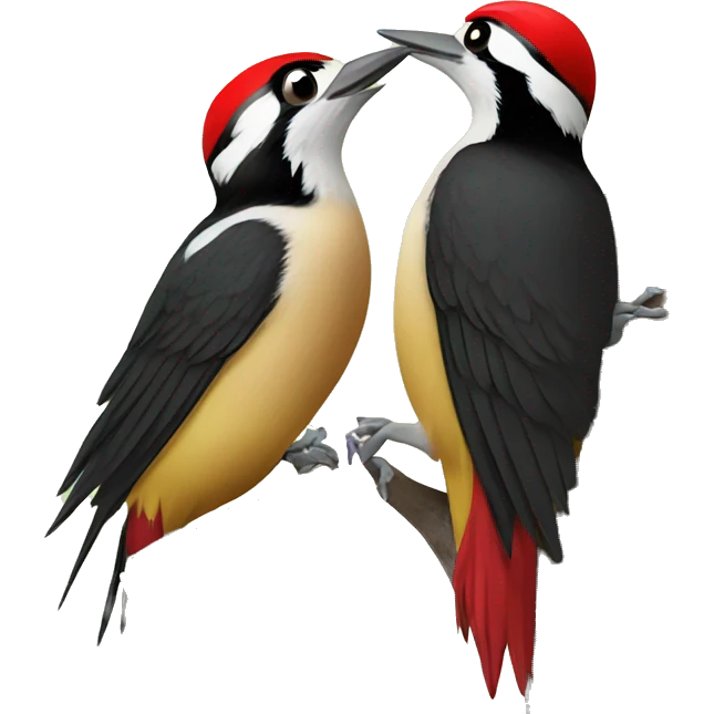 woodpecker hugging another woodpecker emoji