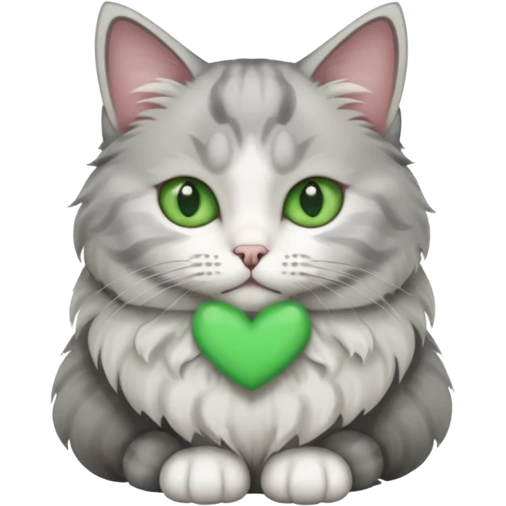 a grey and white cat emoji