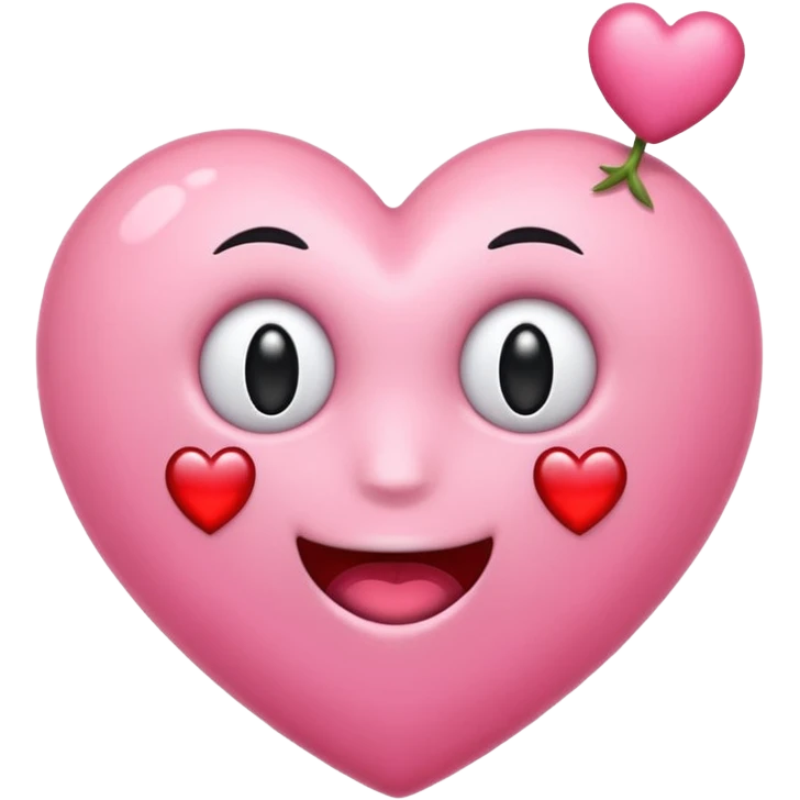 Emoji mit Rosa Herzen emoji